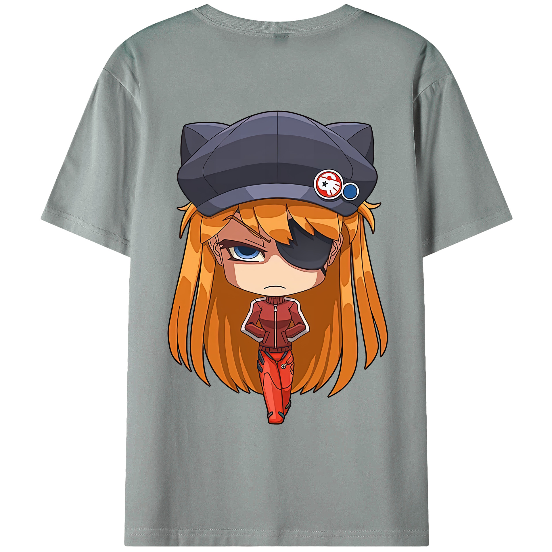 （画像用） EVA 新世紀エヴァンゲリオン 綿100％ メンズ半袖Tシャツ（バックプリント） 通気性
